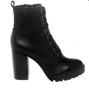 Steve Madden Latch Black Leather Boot